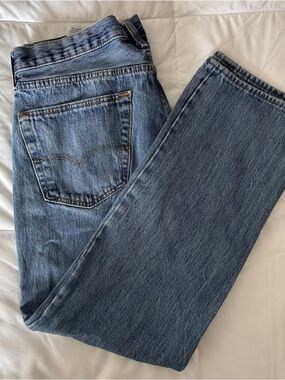 Levi's Men's Classic 501 Straight light Blue Denim Jeans 36x30 fits 36x29